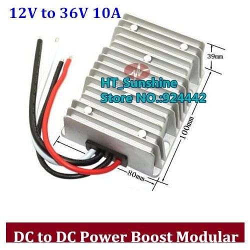 DC/DC Converter 12V step up to 36V 10A 360W Power Supply Boost Modular Voltage Regulator