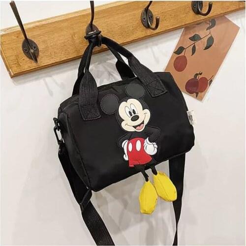 6 Style Disney Mickey Mouse Cartoon Girl Handbag Children Storage Bag Girls Cartoon Mickey Minnie Mouse Bowling Bag Shoulder Bag