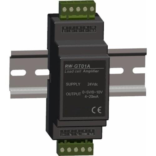 DIN Rail 2mV/V Input Load Cell Amplifier Module Strain Gauge Weight Sensor Signal Conditioner 4-20mA 0-5V 0-10V Output