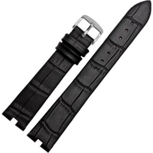 16mm x 4mm Elegant Women Leather Watch Strap Band Deployment Clasp For Omega Seamaster De Ville Buckle