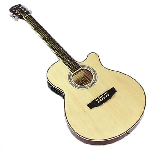 Electric Acoustic Guitar 40 inch Folk Guitar Pick up Steel Strings Wood Blue White Sunset Blue Black Profession Guitarra