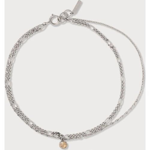 European and American New Silver Color Metal Chain Cross Long Necklace Women