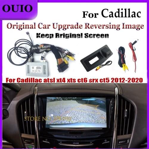 HD Reverse Camera Kit For Cadillac atsl xt4 xts ct6 srx ct5 2012 - 2020 Rear Backup Parking Camera Update Original Screen