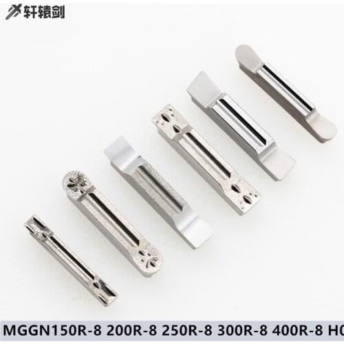 10PCS MGGN150R-8 200R-8 250R-8 300R-8 400R-8 H01 Oblique Port Lathe Cutting Tool Aluminum Groove Carbide Insert