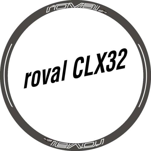 Two Wheel Set Stickers for ROVAL CLX 32 Rim / Disc Brake CLX32 Water Proof Sticker for Road Bike Race Cycling Bicycle Decals