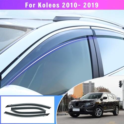 Window Visor For RENAULT KELEOS 2010-2014 2015 2016 2017 2018 2019 Smoke Car Window Visor Sun Rain Guard Wind Deflectors 4PC