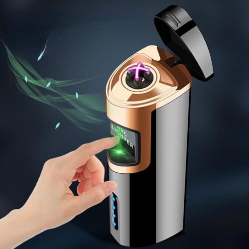 Laser Induction Double Arc Lighter USB Charging Creative Cigarette Lighter Gadgets for Men Smoking Accessories for Weed Men Gift