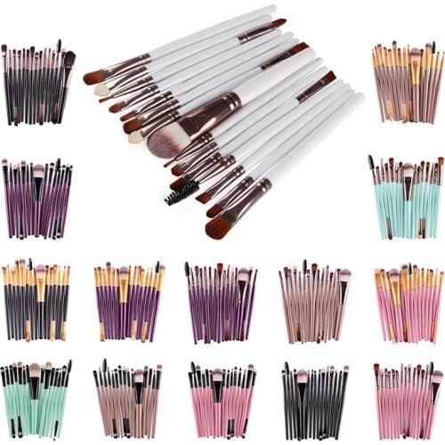 Hot sale 15pcs/lot Makeup Brushes Set Eye Shadow Foundation Powder Eyeliner Eyelash Lip Make Up Brush Cosmetic Beauty Tool Kit