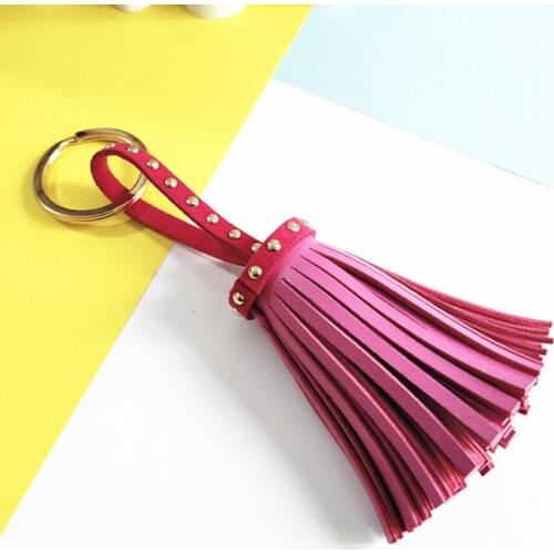 New Leather Tassels Key Chain With One Tassels For Car Keychain Bag Key Ring Holder Accessory Jewelry EH822