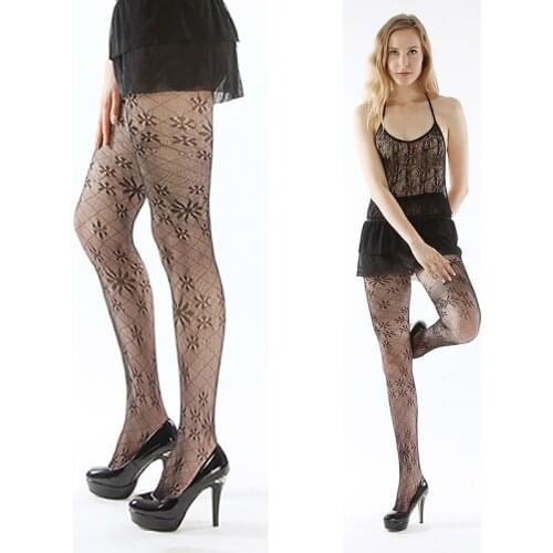 NEW Sexy Womens ladies BASIC Stretch Woman Sexy Thin Snow Flower Pantyhose Tights Stockings1007