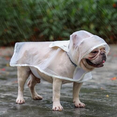 Dog Raincoat Pet Waterproof Rain Jacket Dogs Water Resistant Clothes For Dogs Fashion Transparent Pet Coat For Rainy Day