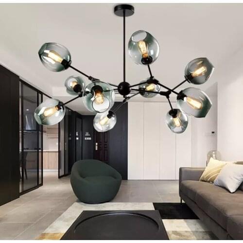Nordic Led Chandelier Lighting Glass Ceiling Chandeliers For Living Room Dining Room Home Decor Kitchen Hanging Lamp lampadario