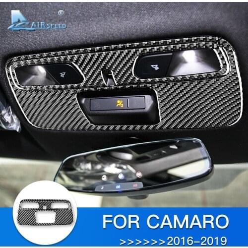 AIRSPEED Carbon Fiber Roof Light Lamp Switch Panel Cover for Camaro Sticker for Chevrolet Camaro 2016 2017 2018 2019 Accessories