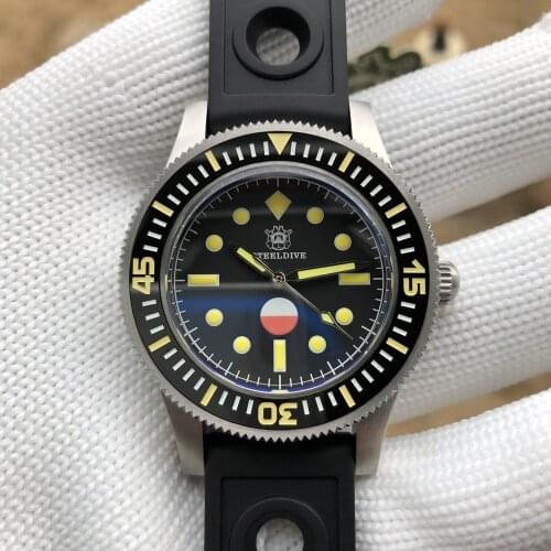 Steeldive 62mas Men Dive Watch,mens Automatic Watches Mechanical Wristwatch 300m Waterproof BGW-9 Luminous Clock Ceramic Bezel