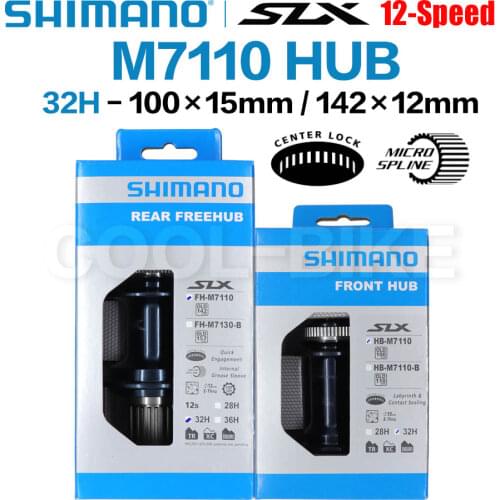 SHIMANO SLX M7110 FH BH M7110 HUB 12s 28H 32H Center Lock 142x12mm 100x15mm 148x12mm 110x15mm MICRO SPLINE Hub E-THRU Axle Bike