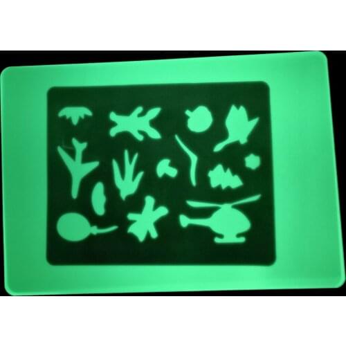 Glow in the Dark PVC Drawing Board Set Toys 2 UV Pen 2 Graphics Card Childrens Educational Toys Drawing Paint Toys Gifts