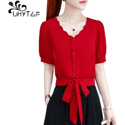 Женские красные рубашки UHYTGF China At AliExpress