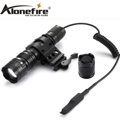 AloneFire TK104 led flashlight waterproof flash lights xml L2 5 modes tactic lintern flash light with remote pressure pad switch