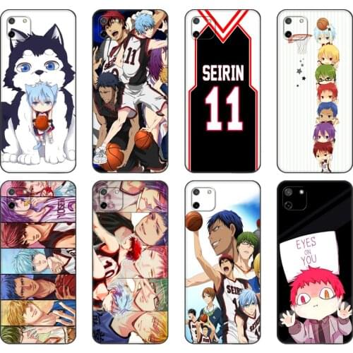 Black tpu Case For OPPO Realme C11 C20 C21 Case Back Cover Bumper Kuroko no Basket kawaii Tetsuya kawaii anime
