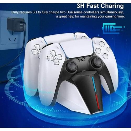 Dual Fast Charger For PS5 Wireless Controller USB Type-C Charging Cradle Dock Station For Sony PlayStation5 Joystick Gamepad New