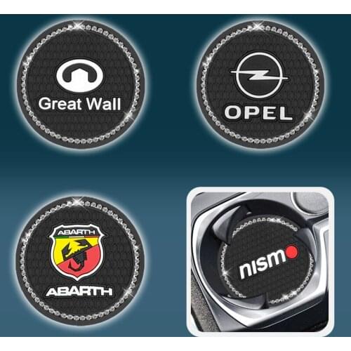 1/2pcs Car Sign Non-Slip Coaster Water Cup Mat For BMWs Mini Cooper Fridge One S F56 R56 R57 R58 R59 R60 JCW Countryman Clubman