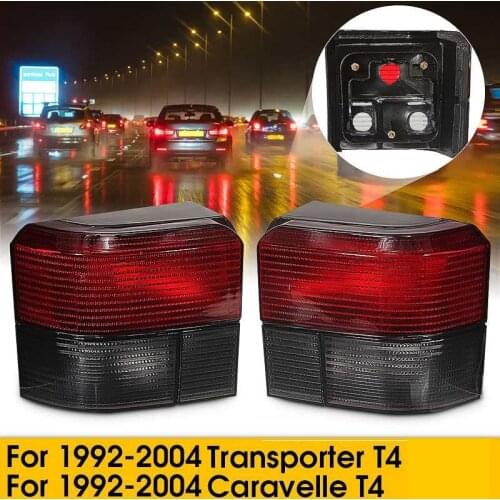 1 Pair Smoked Red Transporter Tail Light Lamps Cover Rear Bumper Tail Light Brake Light Lamp for T4 Caravelle