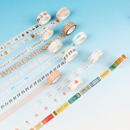 1PC 7M Creative Cute Travel Diary Decorative Tape Washi Tape DIY Scrapbooking Masking Tape School Office Supply Papelaria