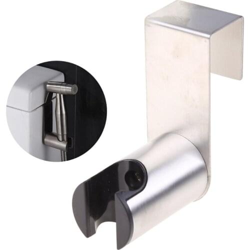 1 Pc Free Nail Bidet Hook Holder Stainless Steel Hanger ABS Brushed Socket Wall Shower Head Holder Sprayer Toilet Tank