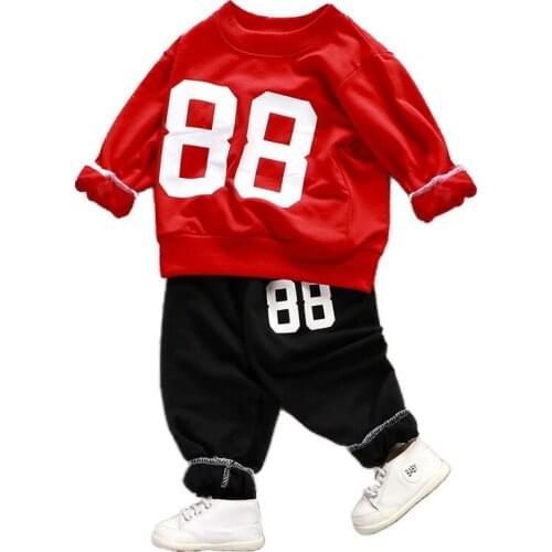 2Pcs/LOT Spring Autumn Winter Baby Clothing Suit Cotton long-Sleeve Pullover Sweater + Casual Pants Kids Clothes For Girls Boys