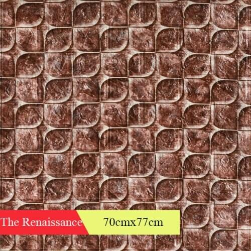 3D Wall Sticker Retro Style for Wall DIY Foam PE Wall Panels Home Decor Leather Waterproof Self Adhesive Wallpaper Kids Room