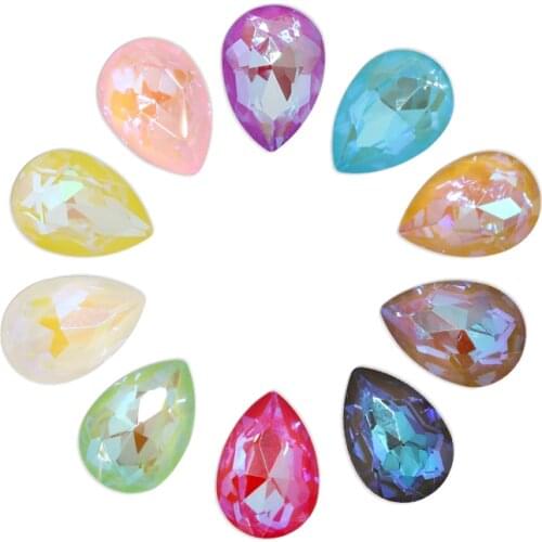 7*10mm Drop Nail Art Rhinestones Decorations Sets Glitter Shiny Nail Stone DIY Manicure Crystal Nail Rhinestone Accessory 50Pcs