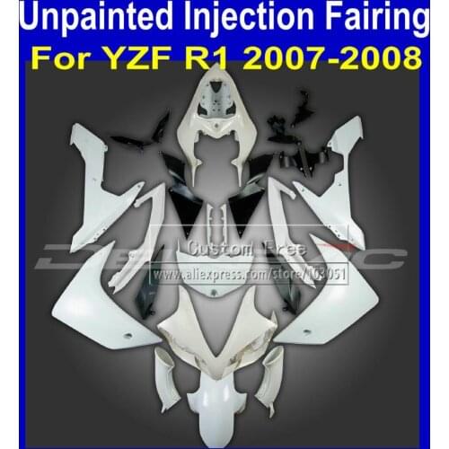 7gifts Unpainted Injection mold motorcycle for Yamaha R1 fairing kit 2008 2007 YZF1000 YZF R1 07 08 bodywork fairing parts