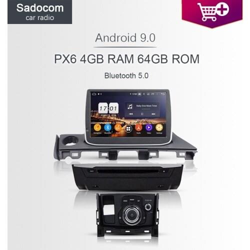 9" DSP PX6 Android10.0 8 Core 64G+4GB RAM Car DVD Player For Mazda 6 Atenza 2017 Stereo GPS Glonass10 RDS car Radio Bluetooth5.0