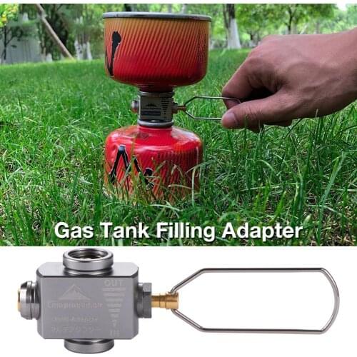 Outdoor Camping Stove Refill Adapter Flat Gas Adapter Valve Canister Gas Convertor Shifter Cylinder Refill Adapter