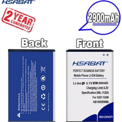 New Arrival [ HSABAT ] 2900mAh AB1400BWML Replacement Battery for PHILIPS S301 S308 CTS308