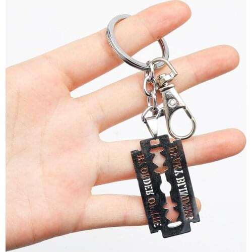 Peaky Blinders Keychain Fashion Stainless Steel Blade Razor Shape Keyring Jewelry Fashion Accessory Toy Trinket for Key NEW