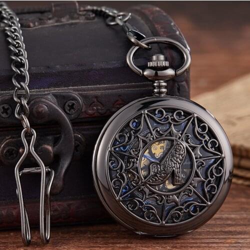New Arrival Unique Design Engraving High Heel Quartz Pocket Watch Necklace Pendant Chain Men Women Gifts Relogio De Bolso
