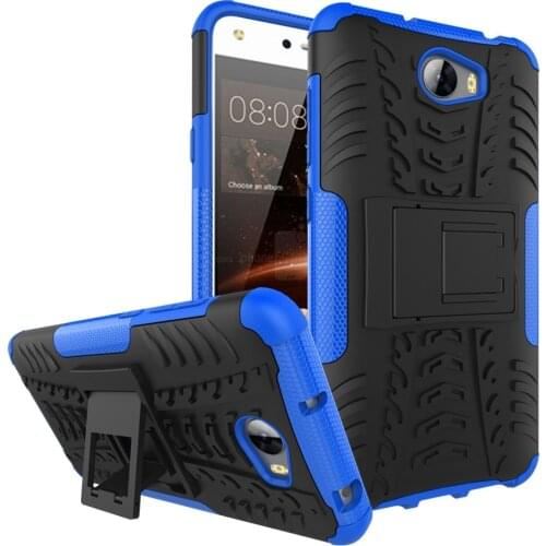 For Huawei Y5 II Case Hybrid TPU Armor Silicone Rubber Hard Case For Huawei Y5 II/Y5II 2 Hard Back Cover Impact Stent Cases