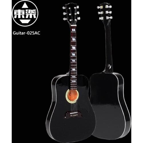 Wooden Handcrafted Miniature Guitar Model guitar-025AC Guitar Display with Case and Stand (Not Actual Guitar! for Display Only!)