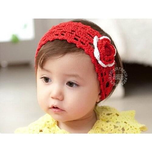 Hooyi Floral Embroidery Baby Girls Hairbands Princess Headband Children Hair Band Headwear Crochet Newborn Accessories H28