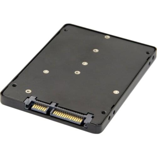 CYDZ B+M Key Socket 2 M.2 NGFF (SATA) SSD to 2.5 SATA Adapter Card Adapter with Black Metal Case