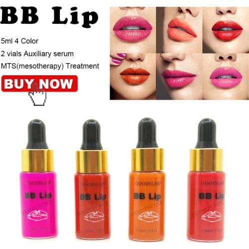 5ml Korean Kissum BB Lip Glow Serum Ampoule Kit Lip Gloss Pigment BB Cream Glow Set for Dr Pen Microneedle Mesotherapy Treatment