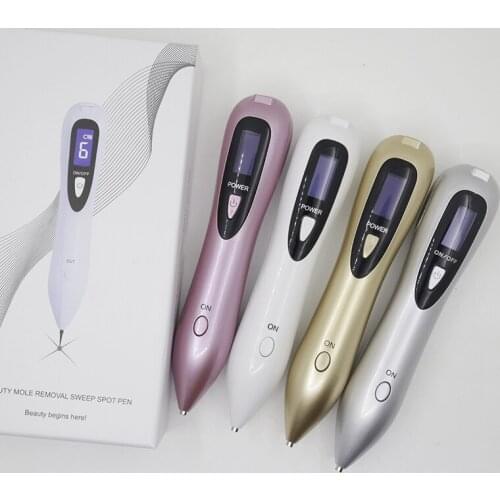 LCD Face Skin Dark Spot Remover Mole Tattoo Removal Laser Plasma Pen Machine Facial Freckle Tag Wart Removal Cleaning Device
