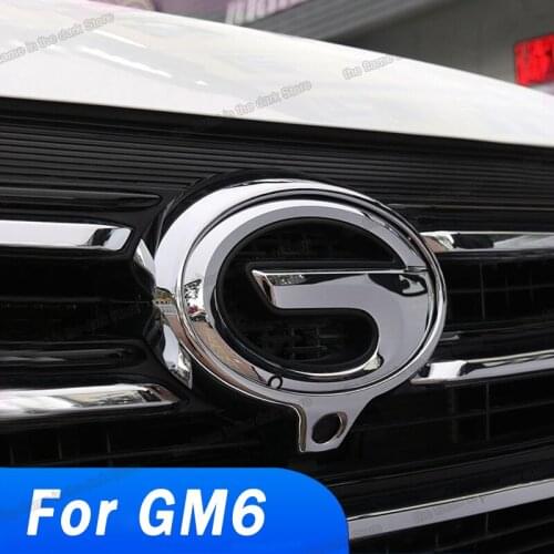 Lsrtw2017 Car Engine Hood Logo Ring Front Grille Trims for Trumpchi Gac Gm6 M6 2019 2020 2021 M6 Accessories Auto Styling