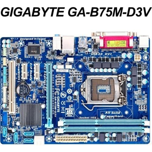 Original for Gigabyte GA-B75M-D3V LGA 1155 Motherboard DDR3 B75M-D3V 16GB USB2.0 USB3.0 B75 Desktop Motherboard Refurbished