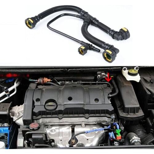 New Car Engine Exhaust Crankcase Breather Tubes Waste Gas Vent Pipes for Citroen 1192W0/9675884280 for Peugeot 307 308