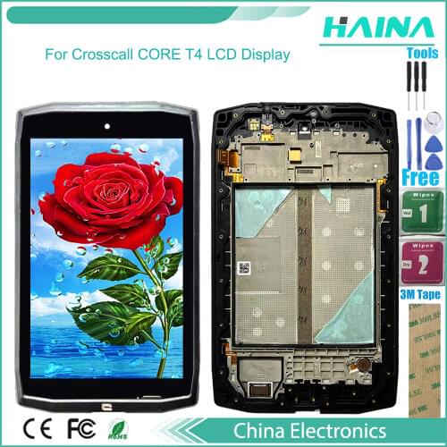 Original Quality B Quality For CROSSCALL Core -T4 T4 LCD screen and touch screen digitizer + tools + 3M glue