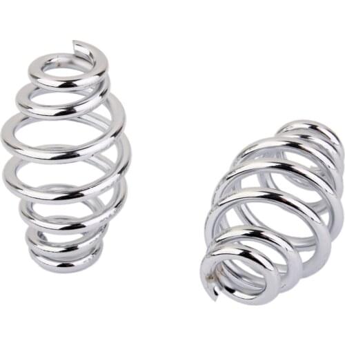 Pair Barrel Coiled Solo Seat Springs Spiral For Chopper Softail Cafe