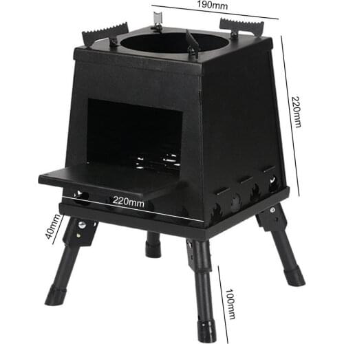 Camping Stove Portable Foldable Wood Burning Stove for Shelter Camping Stove Storage Bag