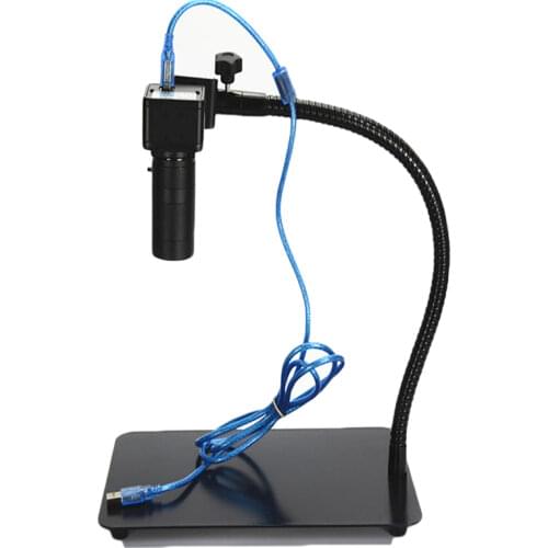 Adjustable Microscope Mount Gooseneck Arm Camera Mount Stand with Metal Base for Supporting Gooseneck Arm